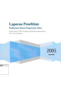 Image of Laporan Penelitian : pembaruan sistem pengawasan Jaksa