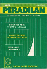 Image of Varia peradilan: majalah hukum Tahun IV No. 43 April 1989