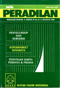 Image of Varia peradilan: majalah hukum Tahun IV No. 47 Agustus 1989