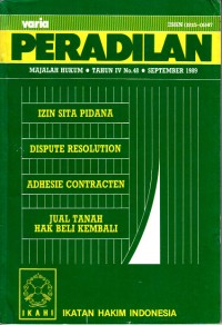 Image of Varia peradilan: majalah hukum Tahun IV No. 48 September 1989