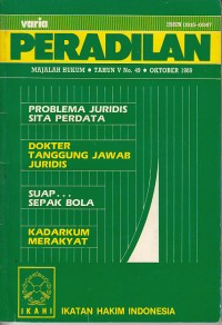 Image of Varia peradilan: majalah hukum Tahun V No. 49 Oktober 1989