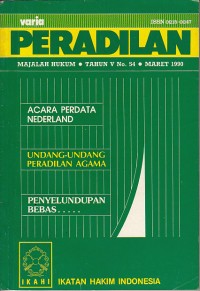 Image of Varia peradilan: majalah hukum Tahun V No. 54 Maret 1990