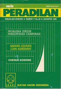 Image of Varia peradilan: majalah hukum Tahun V No. 59 Agustus 1990
