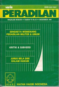Image of Varia peradilan: majalah hukum Tahun VI Nomor 63 Desember 1990