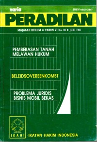 Image of Varia peradilan: majalah hukum Tahun VI No. 69 Juni 1991