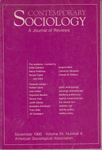 Image of Contemporary sociology: a journal of reviews Vol. 24 No. 6 November 1995