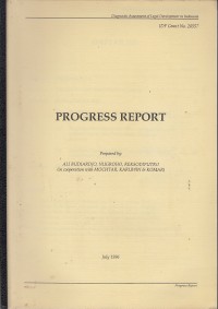 Image of Progress Report: diagnostic assesment of legal development in indonesia