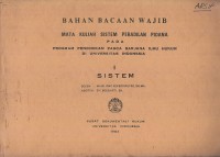 Image of Bahan bacaan wajib mata kuliah sistem peradilan pidana pada program pendidikan pascasarjana ilmu hukum di universitas indonesia 1 sistem