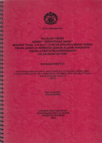 Image of Tinjauan yuridis konsep 