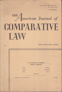 Image of The American Journal of comparative law vol. 30 No. 1 Winter 1982