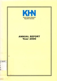Image of Annual Report Year 2000, National Law Commission