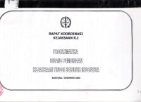 Image of Problematika bidang pembinaan Kejaksaan Tinggi seluruh Indonesia : rapat koordinasi Kejaksaan R.I