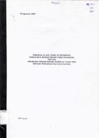 Image of Kerangka Acuan (Terms Of Reference) Diskusi Meja Bundar (Round-Table Discussion) Tentang Perubahan Undang-Undang Nomor 26 Tahun 2000 Tentang Pengadilan Hak Asasi Manusia