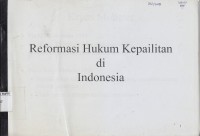 Image of Reformasi hukum kepailitan di Indonesia