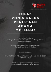 Image of Amicus Curiae : tolak vonis kasus penistaan agama Meliana