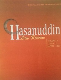 Image of Hasanuddin Law Review Vol 2 Issue 1 April 2016