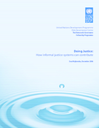 Image of Doing justice : how informal justice system can contribute